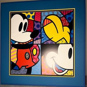 The Art of Mickey Mouse Framed Lithograph by Romero Britto